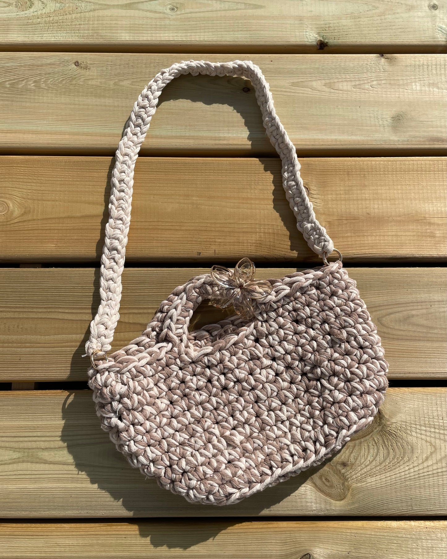 SAC - FIL MACRAMÉ - BEIGE & MARRON La boutique de Charlyne