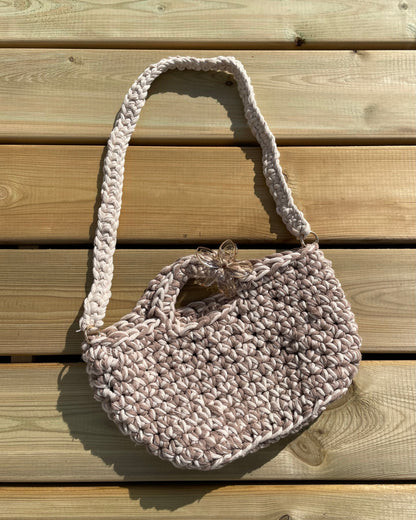 SAC - FIL MACRAMÉ - BEIGE & MARRON La boutique de Charlyne