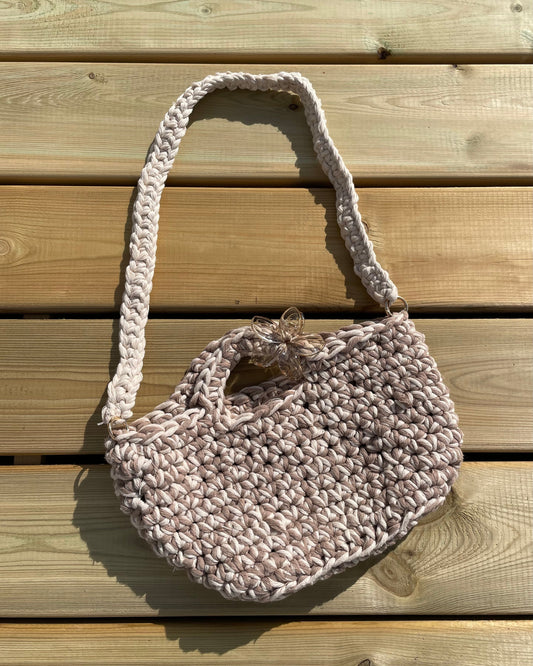 SAC - FIL MACRAMÉ - BEIGE & MARRON La boutique de Charlyne